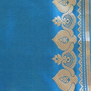 Blue Silk Indian Sari brand new